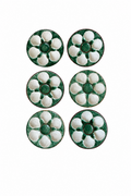 Vintage Saint Clément French Oyster Plate – Green Basketweave Majolica